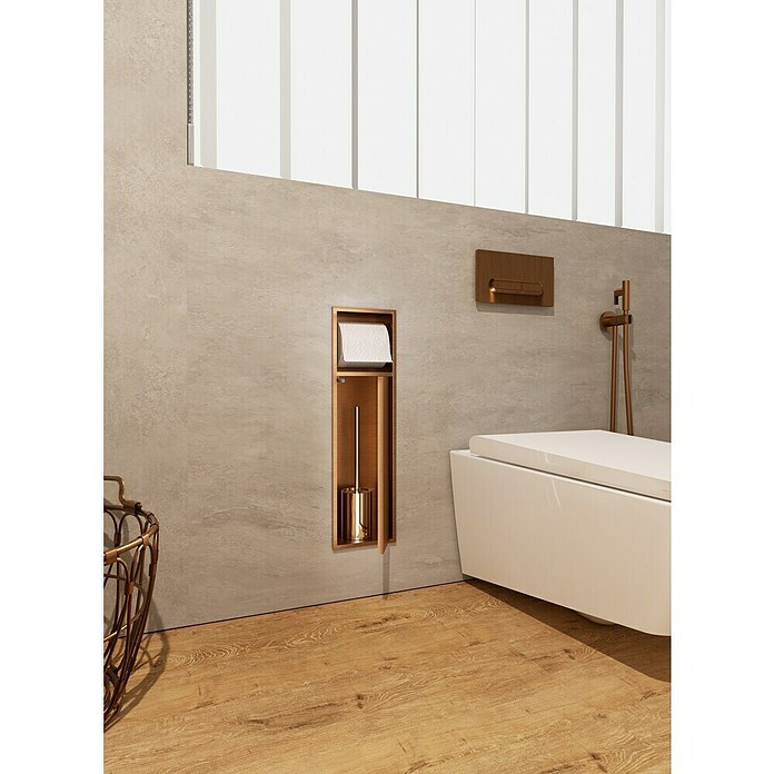Hornacina Egean (L x An x Al: 10 x 17 x 60 cm, Acero inoxidable, Oro Rosa) | BAUHAUS