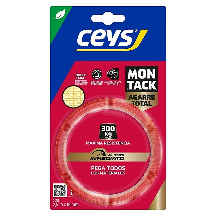 Ceys Cinta de montaje Montack  (2,5 m x 1,9 cm)