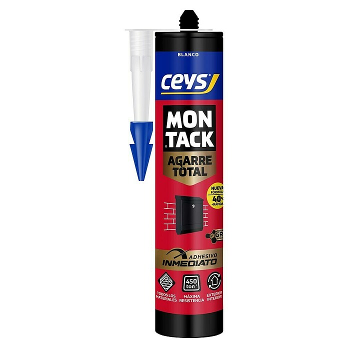 Ceys Adhesivo para montaje Montack Express (Beige/Blanco, 300 ml)