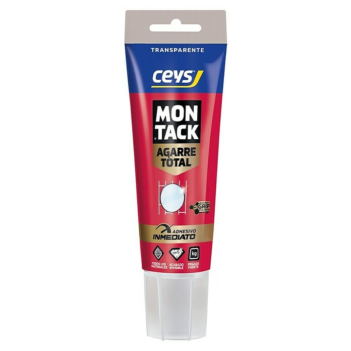Ceys Adhesivo para montaje Montack Express agarre inmediato invisible (Transparente, 135 g)