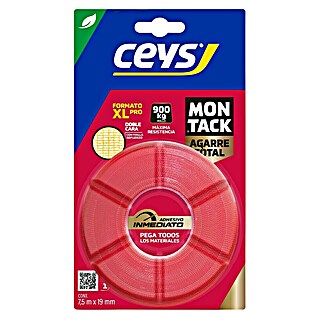 Ceys Cinta de montaje agarre total Montack Pro (7,5 m x 19 mm)