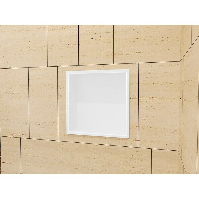 Hornacina Atlantic (L x An x Al: 10 x 33 x 33 cm, Acero inoxidable, Blanco) | BAUHAUS