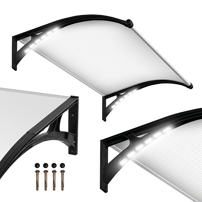 SmartSun Marquesina para puerta Easy LED (120 x 97 x 31,6 cm, Antracita) | BAUHAUS