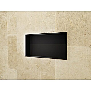 Hornacina Pacific (L x An x Al: 10 x 63 x 33 cm, Acero inoxidable, Negro)