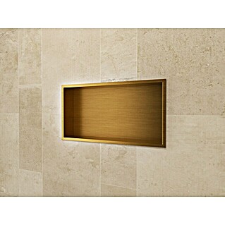 Hornacina Pacific (L x An x Al: 10 x 63 x 33 cm, Acero inoxidable, Oro)