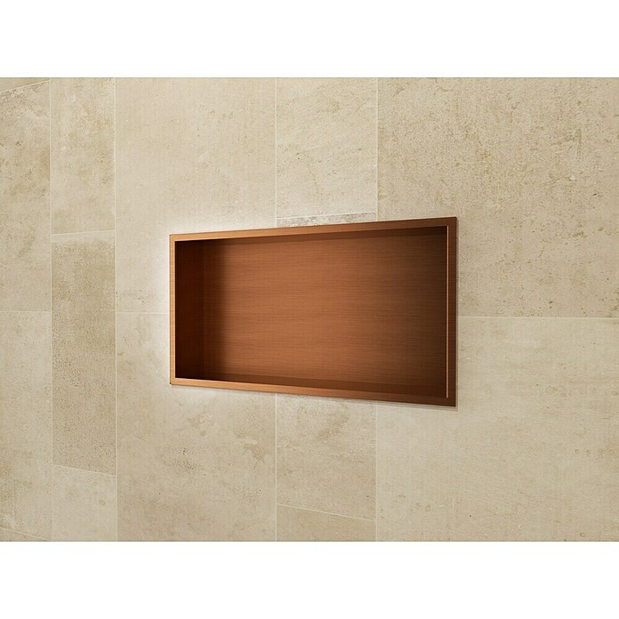 Hornacina Pacific (L x An x Al: 10 x 63 x 33 cm, Acero inoxidable, Oro Rosa) | BAUHAUS