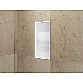 Hornacina Artic (L x An x Al: 10 x 33 x 63 cm, Acero inoxidable, Blanco)