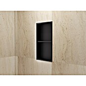 Hornacina Artic (L x An x Al: 10 x 33 x 63 cm, Acero inoxidable, Negro) | BAUHAUS