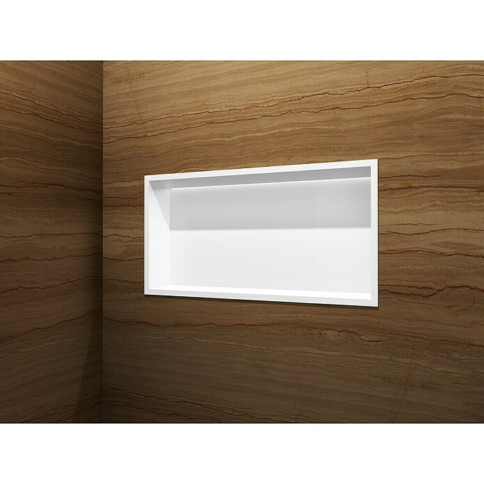 Hornacina Oceanic Led (L x An x Al: 10 x 33 x 63 cm, Acero inoxidable, Blanco) | BAUHAUS