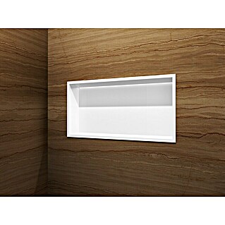 Hornacina Oceanic Led (L x An x Al: 10 x 33 x 63 cm, Acero inoxidable, Blanco)
