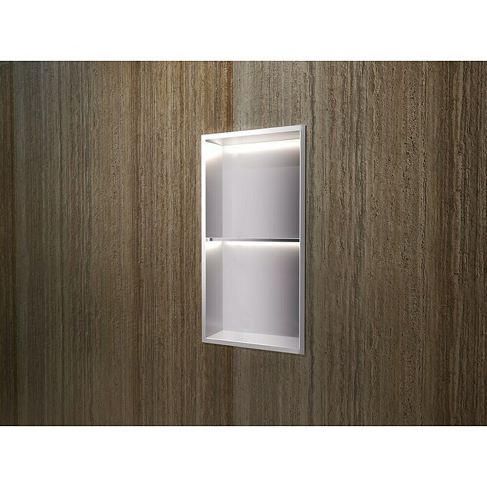 Hornacina Marshall (L x An x Al: 10 x 33 x 63 cm, Acero inoxidable, Níquel) | BAUHAUS