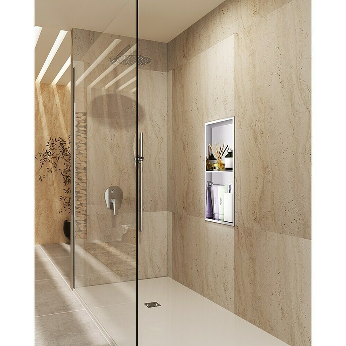 Hornacina Artic (L x An x Al: 10 x 33 x 63 cm, Acero inoxidable, Oro) | BAUHAUS