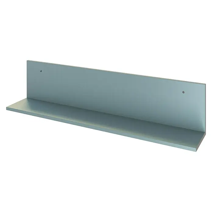 Flex-Well Lucca Mehrzweckschrank Typ 5 - 60 x 290 x 200 cm, Weiß - Hellgraues Metall-Wandregal mit zwei sichtbaren Befestigungslöchern.