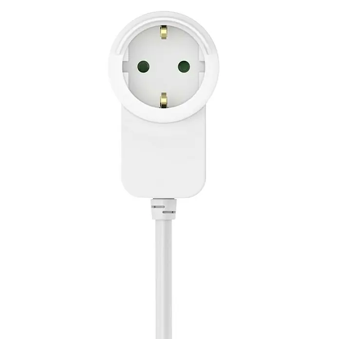 Hama Steckdosenleiste 3-fach 223081 mit Schalter und Zusatzsteckdose - Kabellänge: 1,4 m - Weißer Smart Plug mit Typ-F (Schuko) Steckdose und integriertem Kabel.