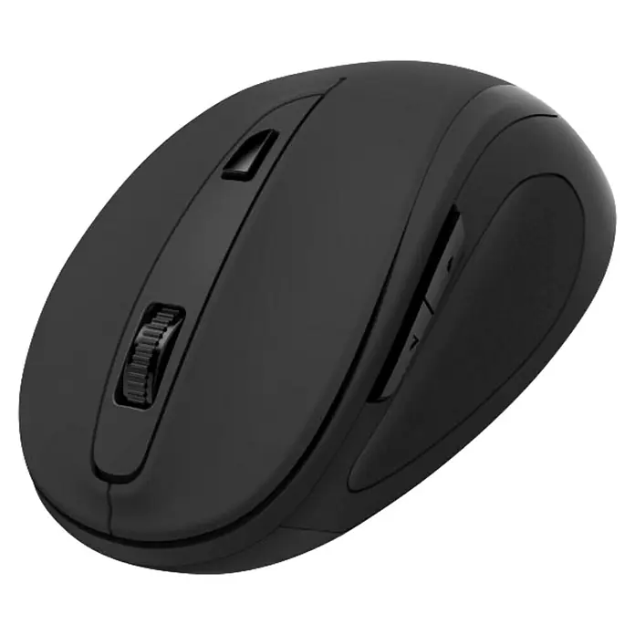 Hama PC-Maus Funk 6-Tasten MW-400 V2 173026 - Schwarz, 9,6 x 6,5 x 4,2 cm - Ergonomische schwarze Computermaus mit Scrollrad und zwei Seitentasten für komfortable Navigation.