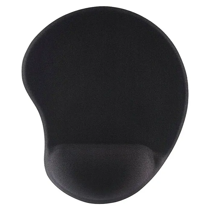 Hama Unterlage Mousepad Ergonomic 00054779 - Schwarz, 21,5 x 25,5 cm - Schwarzes ergonomisches Mauspad mit integrierter Handballenauflage für komfortables Arbeiten.