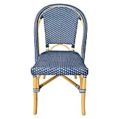 Sunfun Vrtni stol Alma  (50 x 60 x 87 cm, Bela, Modra, Naravni in umetni ratan) | 8252 - Stühle Rattan | ICAB - Sommermöbel Stühle | ICA - Sommermöbel | IC - Freizeit im Garten | I - Stadtgarten | BAUHAUS