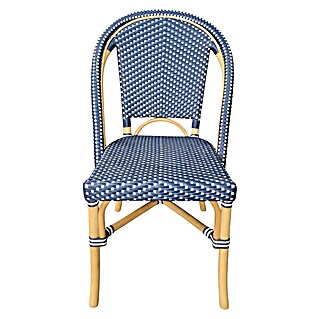 Sunfun Vrtni stol Alma (50 x 60 x 87 cm, Bela, Modra, Naravni in umetni ratan)