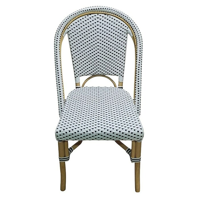 Sunfun Vrtni stol Alma  (50 x 60 x 87 cm, Bela, Črna, Naravni in umetni ratan) | 8252 - Stühle Rattan | ICAB - Sommermöbel Stühle | ICA - Sommermöbel | IC - Freizeit im Garten | I - Stadtgarten | BAUHAUS