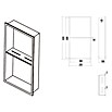 Hornacina Artic (L x An x Al: 10 x 33 x 63 cm, Acero inoxidable, Oro) | BAUHAUS