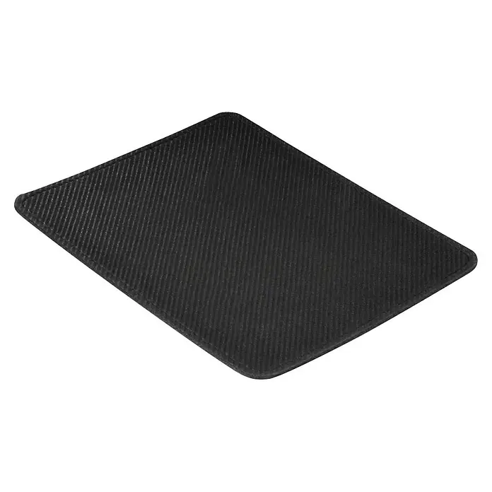 Hama Unterlage Mousepad Kunstleder 00126856 - Schwarz, 18 x 22 cm - Schwarze, rechteckige, gerippte Matte mit abgerundeten Ecken.
