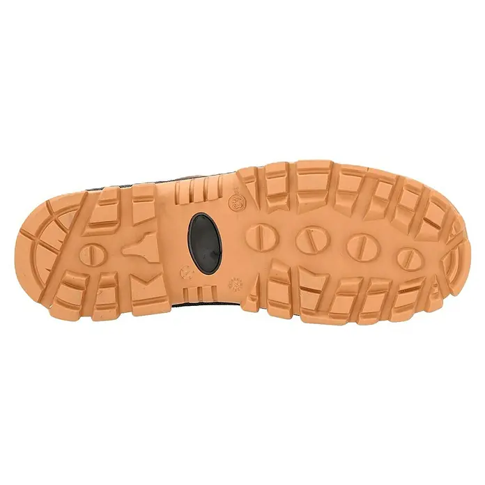 Black Fox Gummistiefel Yukon - Schuhgröße: 41 - Beige Gummistiefelsohle mit robustem Profil und schwarzem Ovaleinsatz, Größe EU 43.