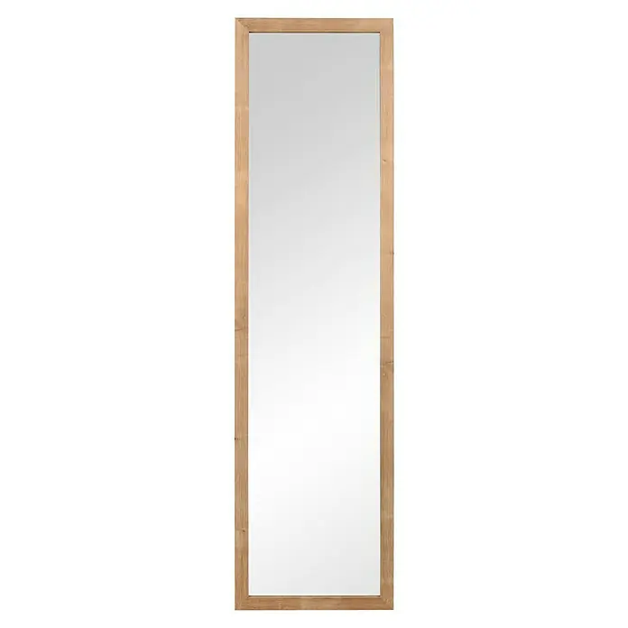 Standspiegel Harriet - 40 x 150 cm, Natur, Holz - Ganzkörperspiegel mit hellem Holzrahmen.