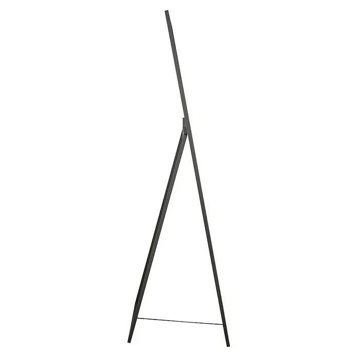 Standspiegel Harriet - 40 x 150 cm, Anthrazit, Holz - Dunkelgrauer Metallständer mit dreieckiger Stützstruktur.