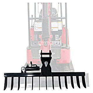 HZC Power Baggerrechen HRE100 (Mit Hydraulik, Passend für: HZC Power Minibagger)