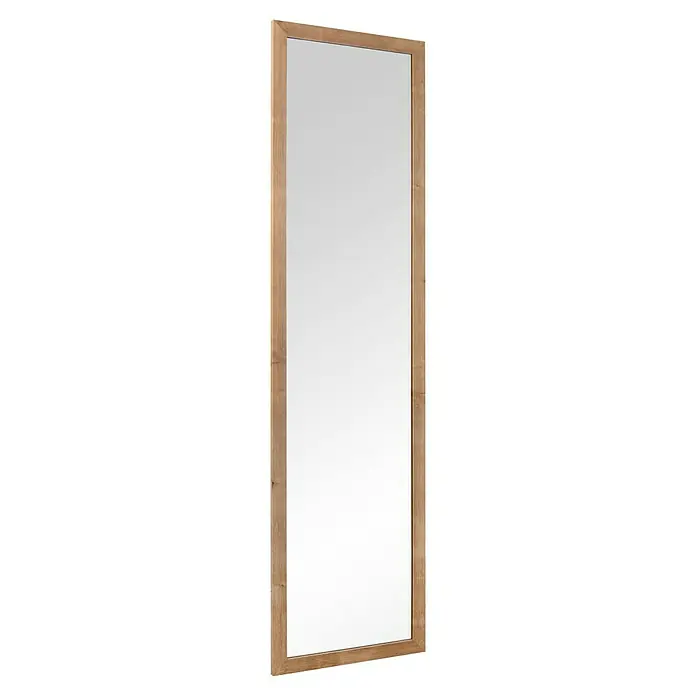 Standspiegel Harriet - 40 x 150 cm, Natur, Holz - Ganzkörperspiegel mit hellem Holzrahmen.