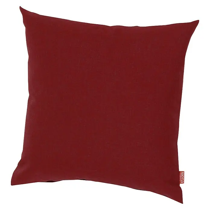 Siena Garden Kissen PRIME - 45 x 45 cm, Rot, Quadratisch - Weiches, dunkelrotes Kissen mit strukturierter Stoffoberfläche.