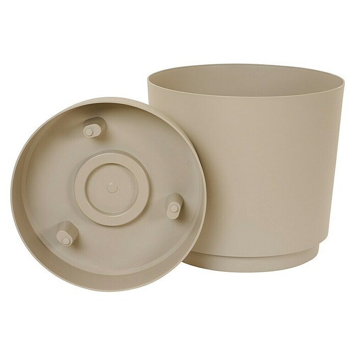 Siena Garden Pflanzgefäß Tarifa Pure (Ø x H: 32,5 x 28 cm, Creme, Material aus Polypropylen, 1 Stk.) | BAUHAUS