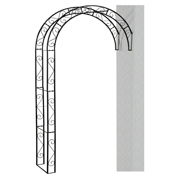 Siena Garden Rosenbogen Cambridge (L x B x H: 130 x 35 x 245 cm, Schwarz, Metall) | BAUHAUS