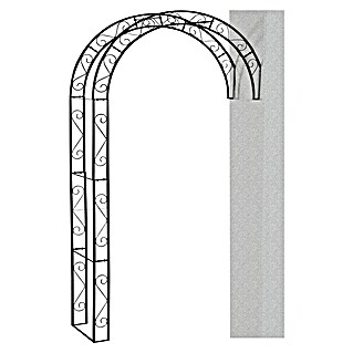 Siena Garden Rosenbogen Cambridge (L x B x H: 130 x 35 x 245 cm, Schwarz, Metall)