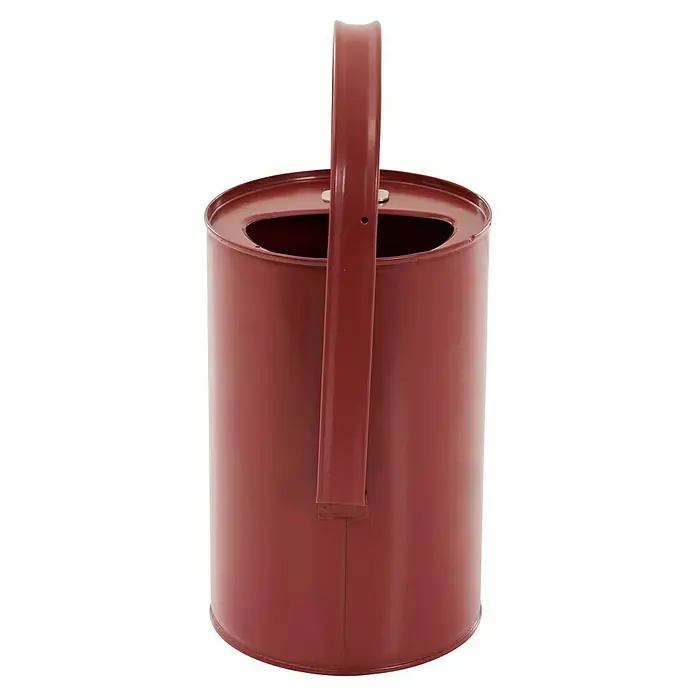 Siena Garden Gießkanne Santi - Oxidrot, Matt, Stahl, Fassungsvermögen: 2 l - Dunkelrote zylindrische Metall-Gießkanne mit Griff oben.