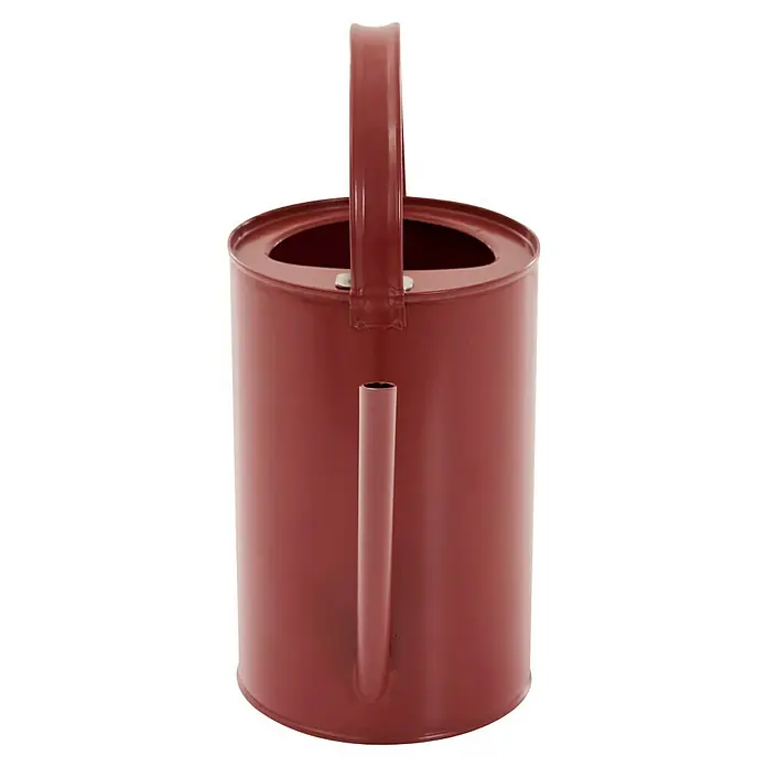 Siena Garden Gießkanne Santi - Oxidrot, Matt, Stahl, Fassungsvermögen: 2 l - Bordeauxrote Metallgießkanne mit Henkel und langem, schmalen Ausgießer.