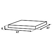 Siena Garden Atria Outdoor-Sitzkissen (L x B x H: 48 x 48 x 6 cm, Grau, Polyester) | BAUHAUS