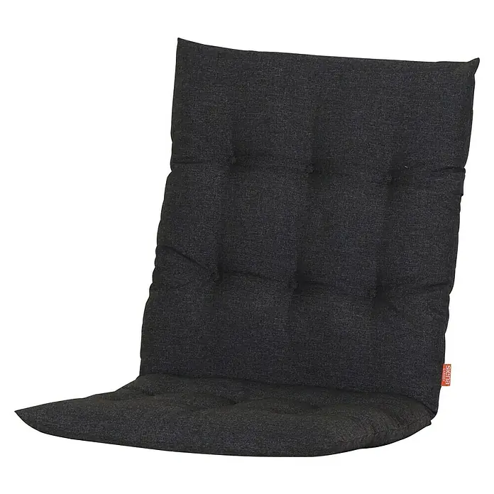 Siena Garden Atria Sitzauflage - L x B x H: 96 x 46 x 3 cm, Anthrazit, Polyester, 1 Stk. - Dunkelgraues, gestepptes Gartenstuhlauflage aus Textil.