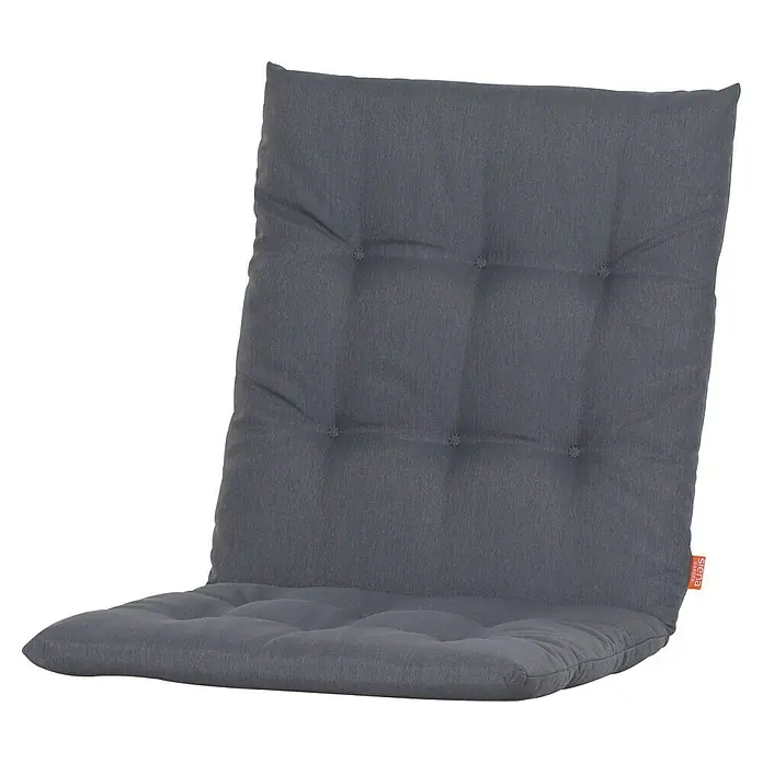 Siena Garden Atria Sitzauflage - L x B x H: 96 x 46 x 3 cm, Grau, Polyester, 1 Stk. - Graues, gestepptes Stuhlkissen aus Stoff für mehr Komfort.