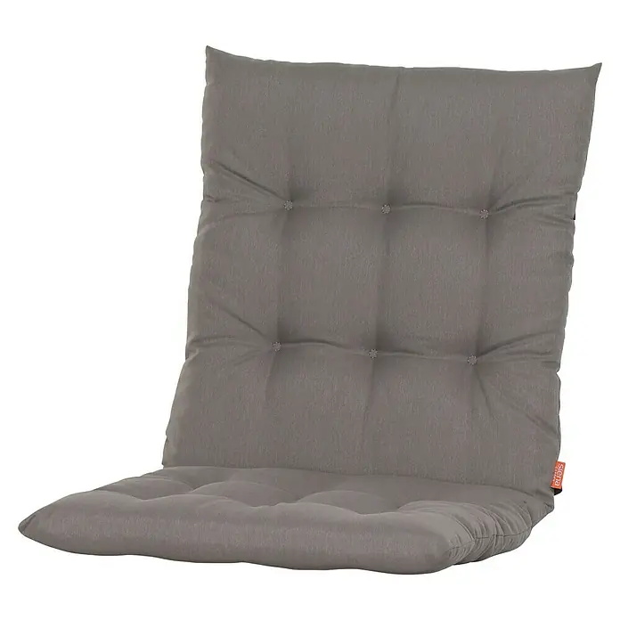 Siena Garden Atria Sitzauflage - L x B x H: 100 x 48 x 6 cm, Taupe, Polyester, 1 Stk. - Graues gepolstertes Stuhlkissen mit Knopfheftung.