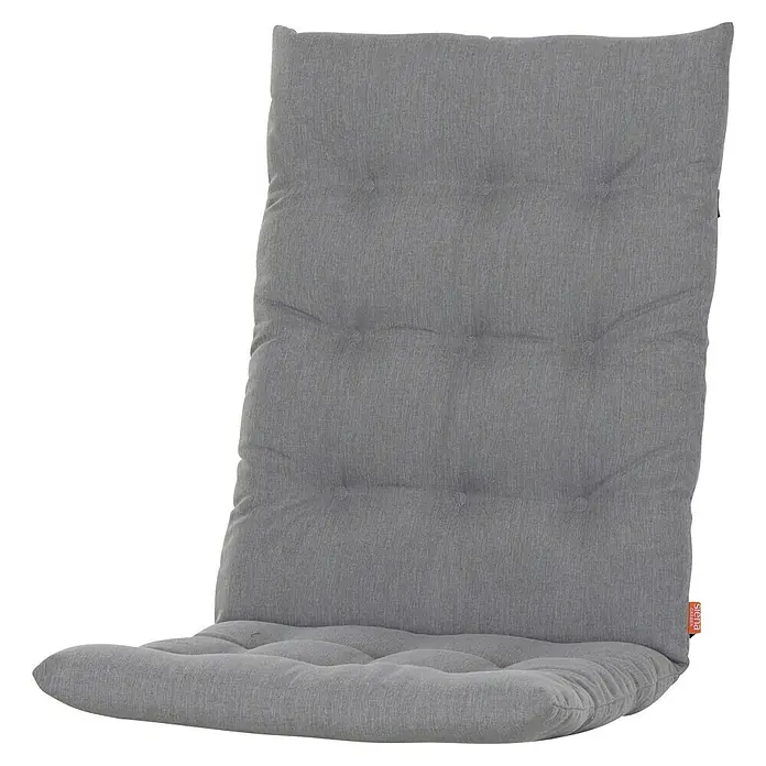 Siena Garden Atria Sitzauflage - L x B x H: 110 x 48 x 6 cm, Silber, Polyester, 1 Stk. - Graues, getuftetes Sitz- und Rückenkissen aus strapazierfähigem Stoff.