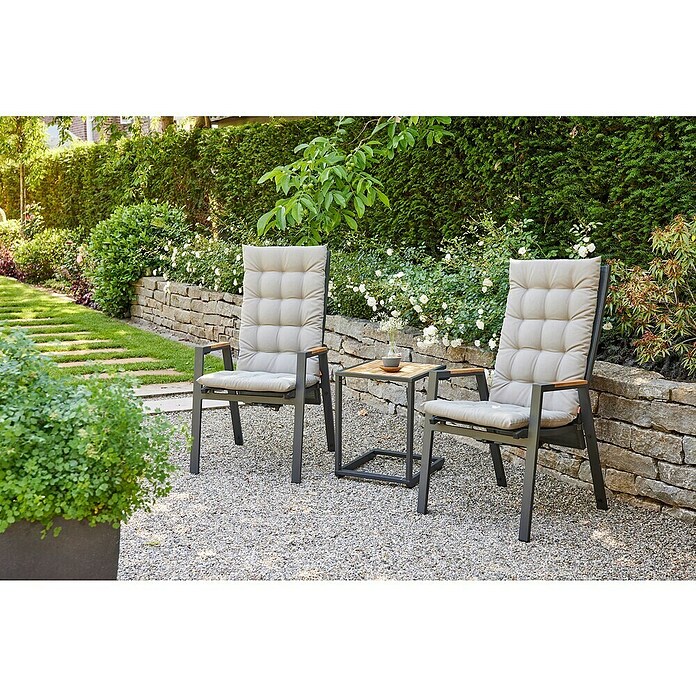Siena Garden Atria Sitzauflage (L x B x H: 123 x 48 x 6 cm, Silber, Polyester, 1 Stk.) | BAUHAUS
