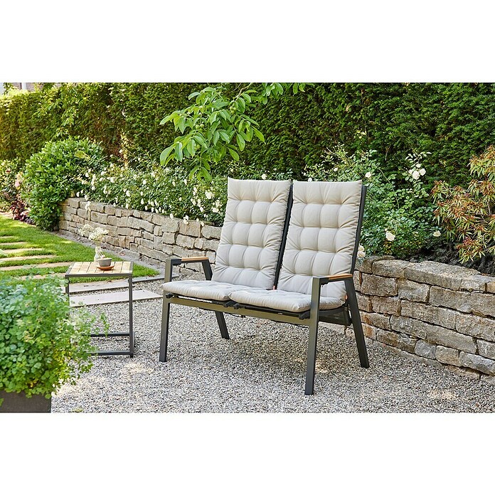 Siena Garden Atria Sitzauflage (L x B x H: 123 x 48 x 6 cm, Silber, Polyester, 1 Stk.) | BAUHAUS
