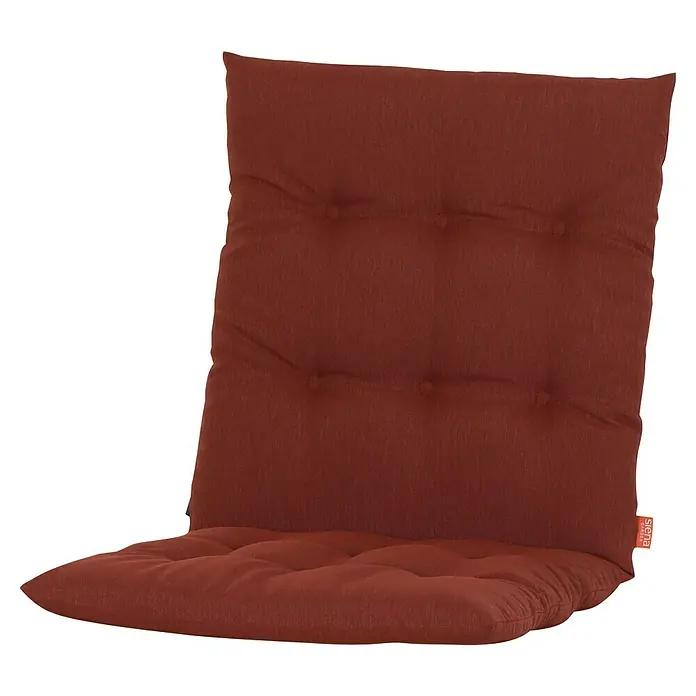 Siena Garden Atria Sitzauflage - L x B x H: 96 x 46 x 3 cm, Terrakotta, Polyester, 1 Stk. - Braunes, getuftetes Stuhlkissen aus Stoff mit Rücken- und Sitzteil.