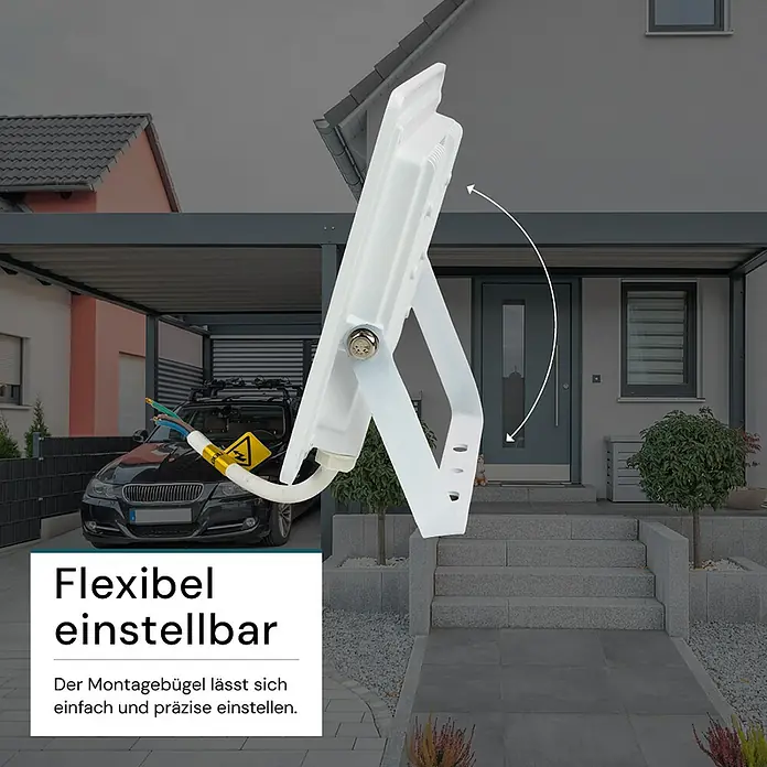 Luxula LED-Strahler - 50 W, 5.000 lm, L x B x H: 21,7 x 2,6 x 18,5 cm, IP65