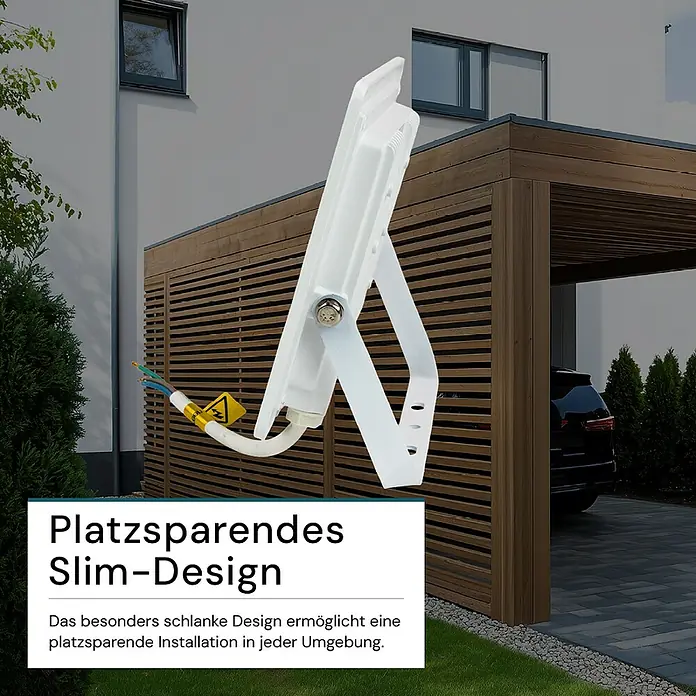 Luxula LED-Strahler - 50 W, 5.000 lm, L x B x H: 21,7 x 2,6 x 18,5 cm, IP65