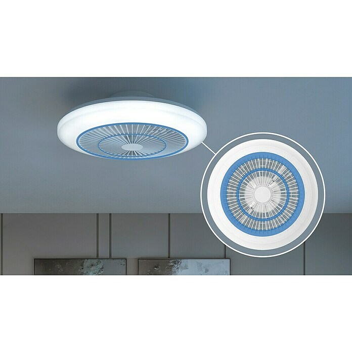 Philips Ventilador de techo Amigo (Blanco, 49 cm, 40 W, RGBW) | BAUHAUS