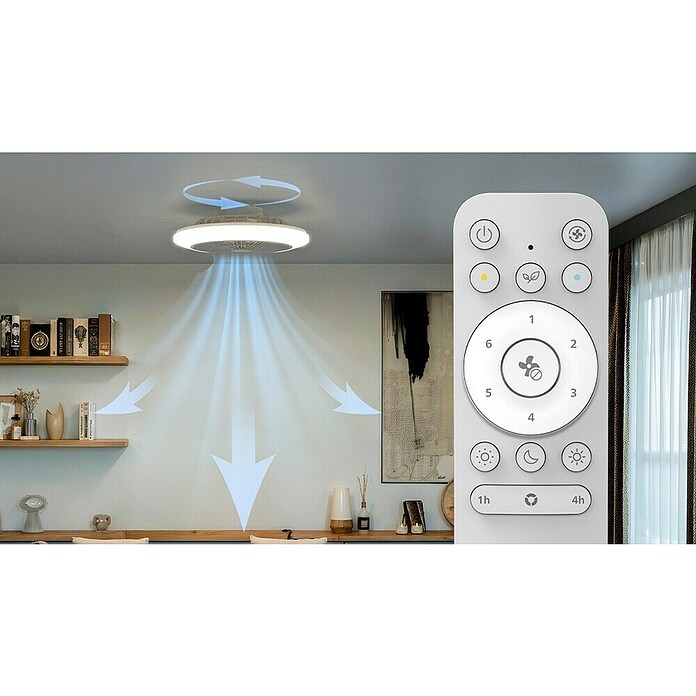 Philips Ventilador de techo Amigo (Blanco, 49 cm, 40 W, RGBW) | BAUHAUS