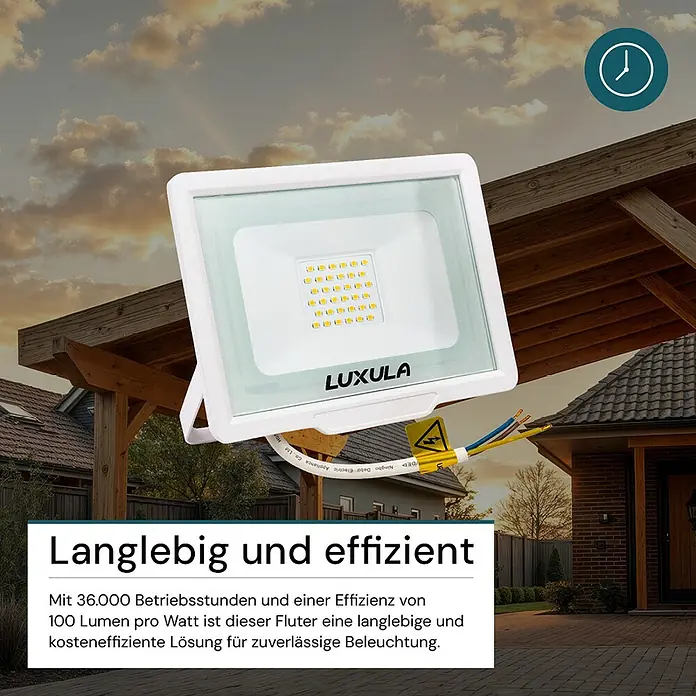 Luxula LED-Strahler - 30 W, 3.000 lm, IP65