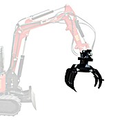 HZC Power Holzgreifer HH360 (Mit Hydraulik, Passend für: HZC Power Minibagger (wenige Ausnahmen, siehe Text)) | BAUHAUS